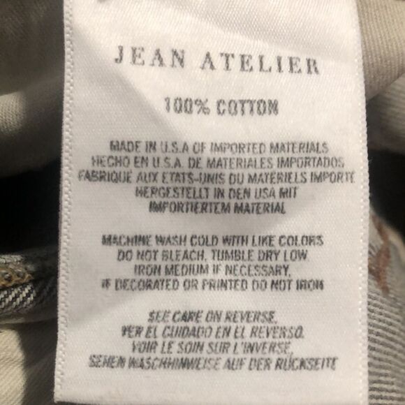 Jean Atelier women’s Size 24 High Rise Flip Waist Lightly Distressed Denim Jeans - Picture 11 of 11